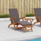 Ligstoel massief acaciahout opvouwbaar 55x146x91 cm