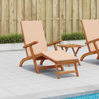 Chaise longue cushions and folding sun lounger 55 x 146 x 91 cm