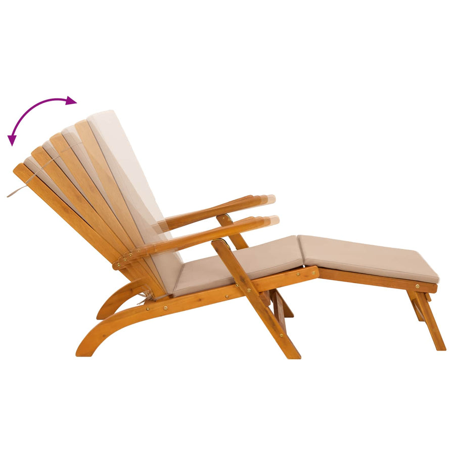 Ligstoelkentingen en opvouwbare zonnebader 55 x 146 x 91 cm