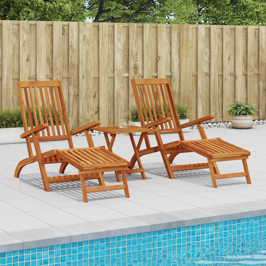 Ligstoelkentingen en opvouwbare zonnebader 2 pcs