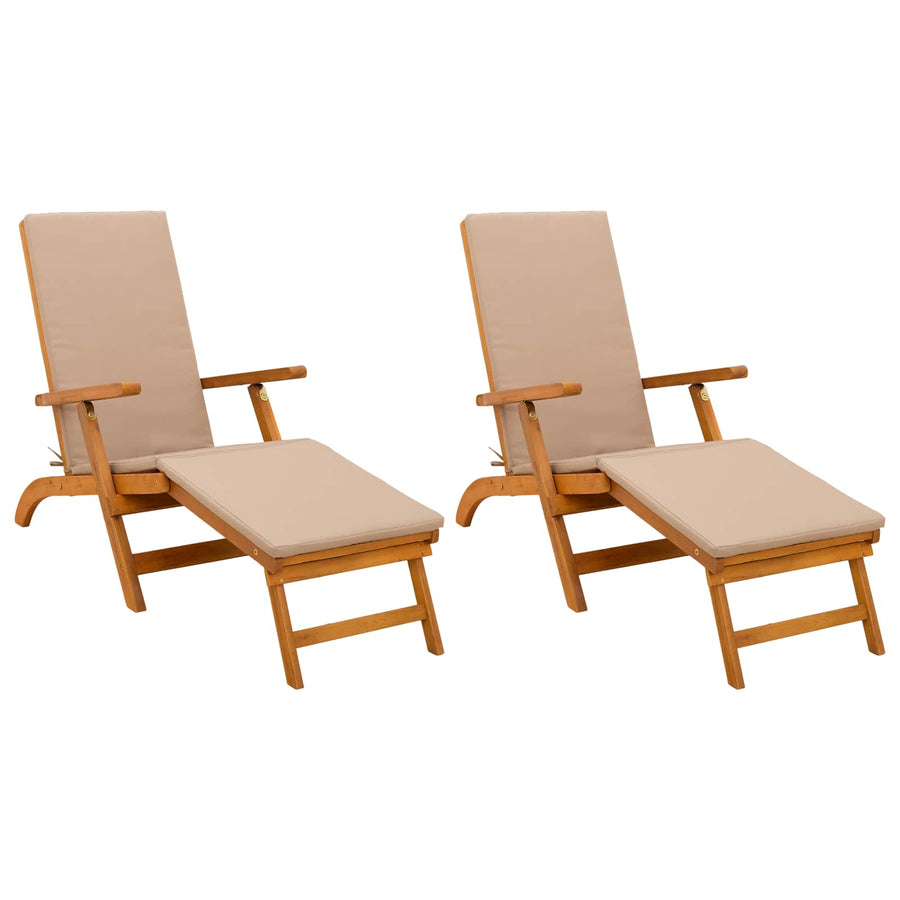 Ligstoelkentingen en opvouwbare zonnebader 2 pcs