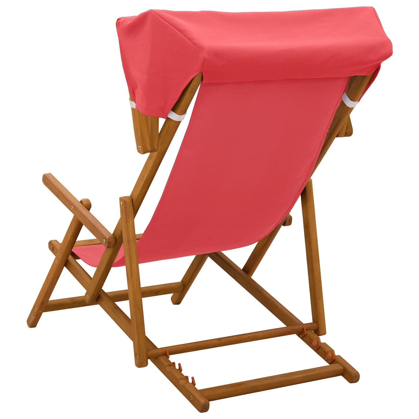 Ligstoel 3 Positie massief eucalyptushout Rood