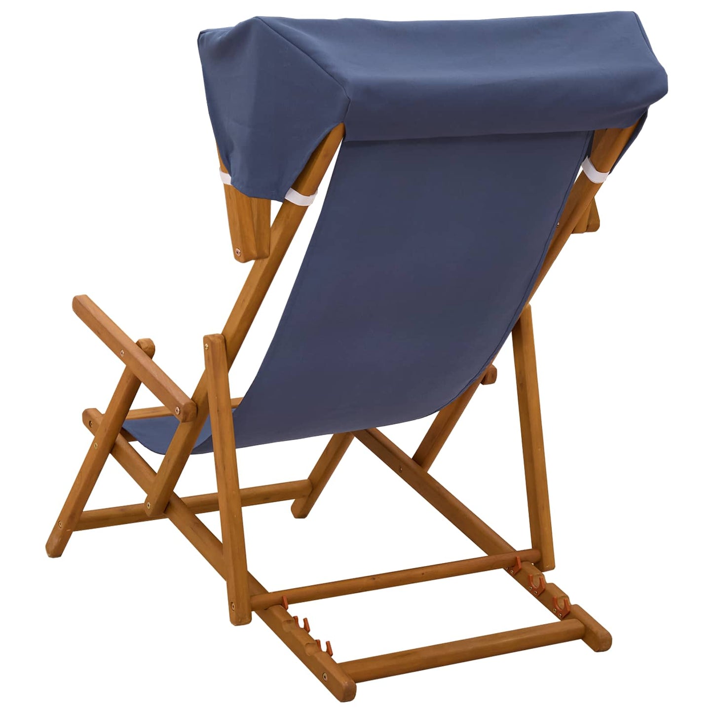 Ligstoel 3 Positie massief eucalyptushout Blauw