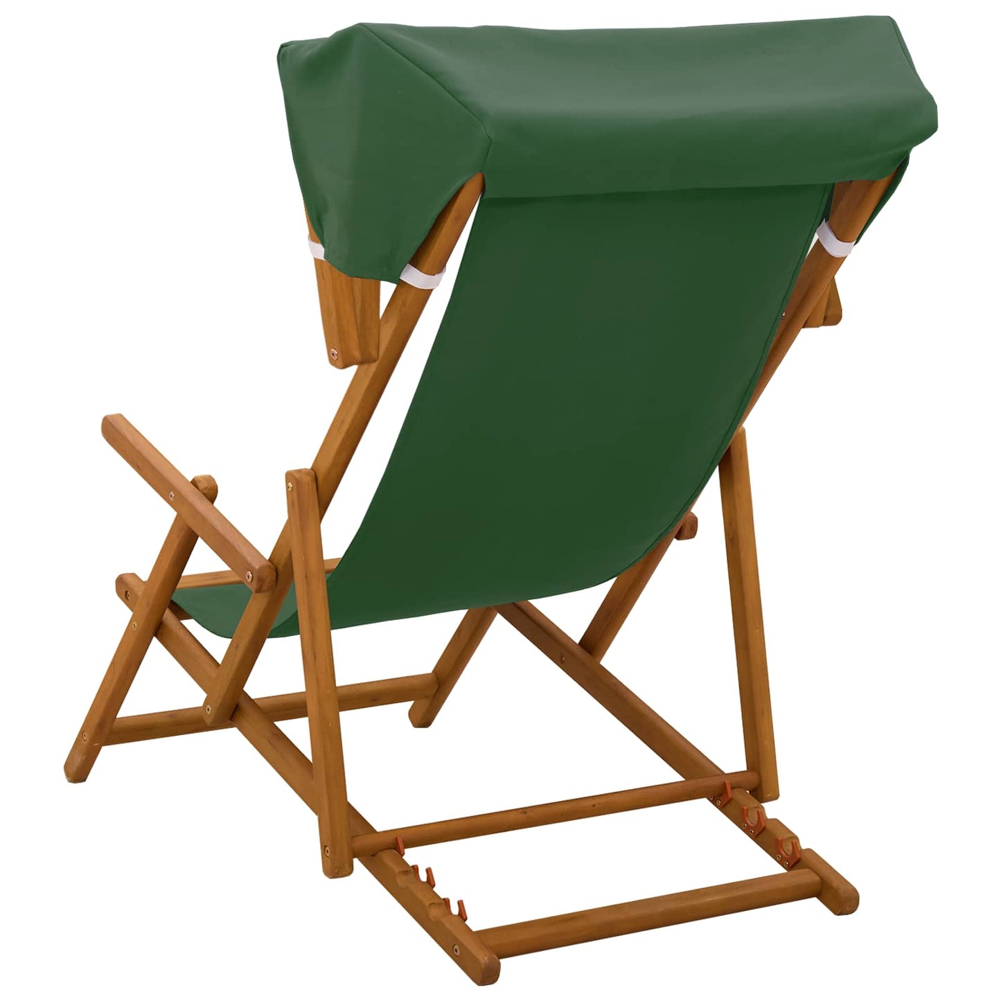Ligstoel 3 Positie massief eucalyptushout Groen