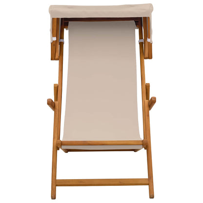 Ligstoel 3 Positie massief eucalyptushout Beige
