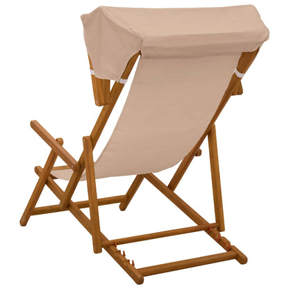 Ligstoel 3 Positie massief eucalyptushout Taupe