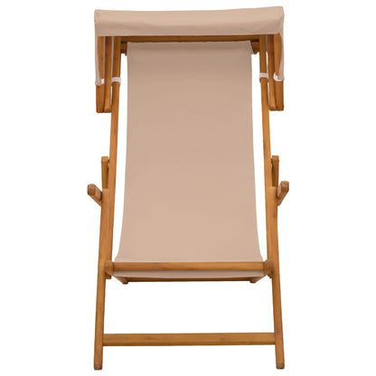 Ligstoel 3 Positie massief eucalyptushout Taupe