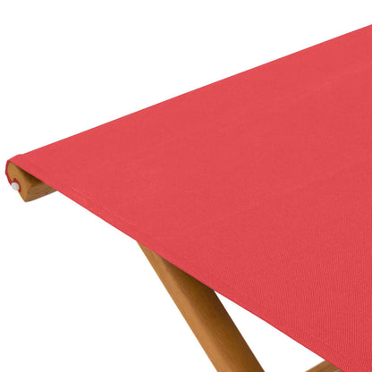 Ligstoel 2 pcs massief eucalyptushout Rood