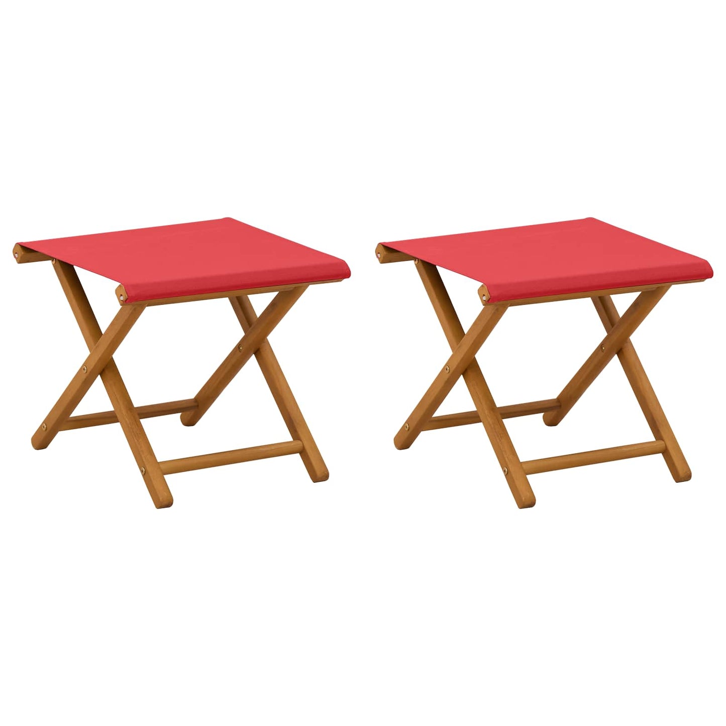 Ligstoel 2 pcs massief eucalyptushout Rood
