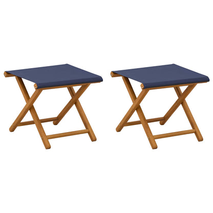 Ligstoel 2 pcs massief eucalyptushout Blauw