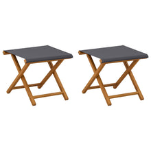 Ligstoel 2 pcs massief eucalyptushout Grijs