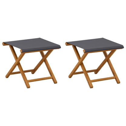 Ligstoel 2 pcs massief eucalyptushout Grijs