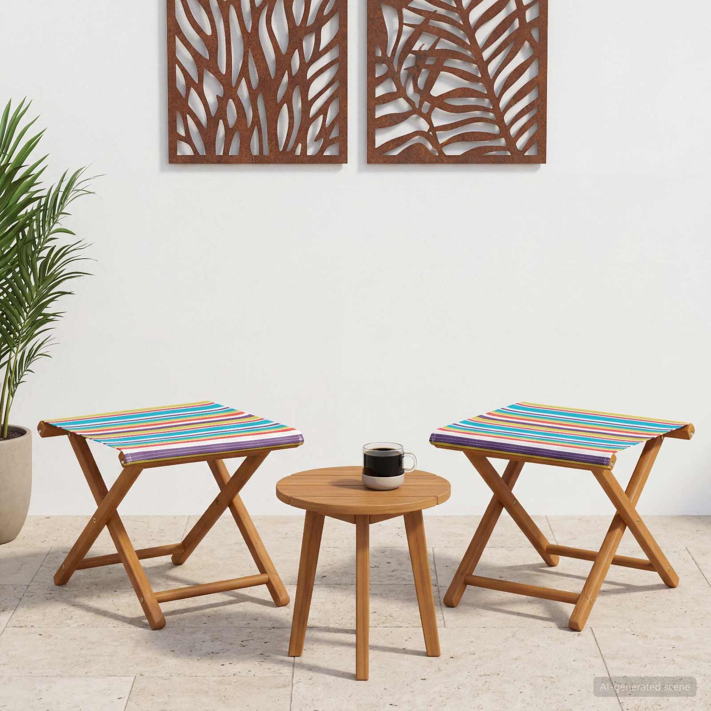 Ligstoel 2 pcs massief eucalyptushout Meerkleurig