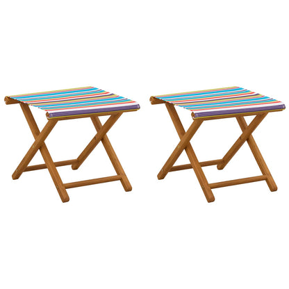 Ligstoel 2 pcs massief eucalyptushout Meerkleurig
