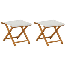 Ligstoel 2 pcs massief eucalyptushout Crèmekleurig