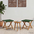 Ligstoel massief eucalyptushout 2 stuks groen