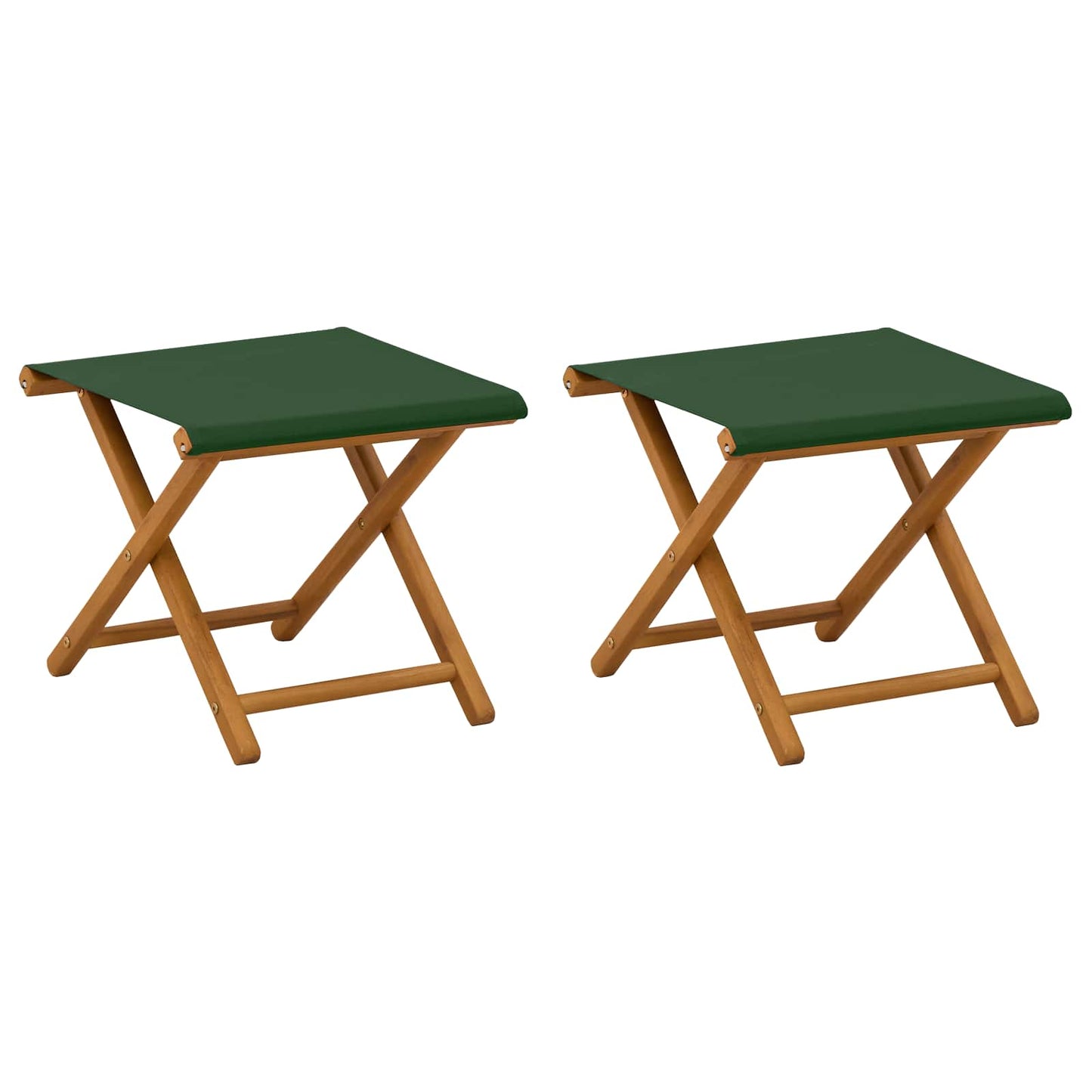 Ligstoel 2 pcs massief eucalyptushout Groen