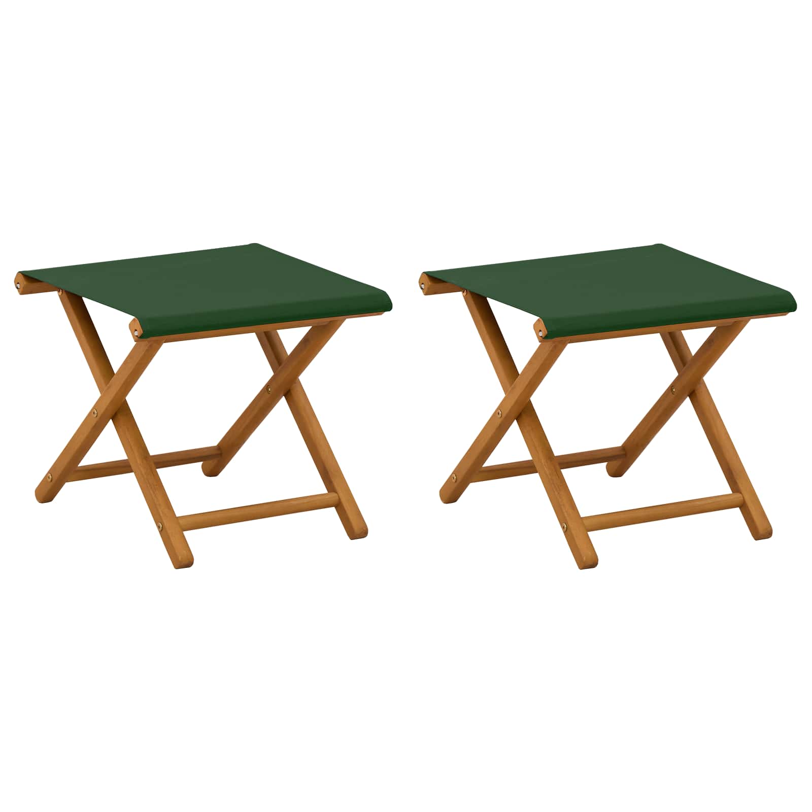Ligstoel 2 pcs massief eucalyptushout Groen