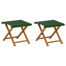 Ligstoel 2 pcs massief eucalyptushout Groen