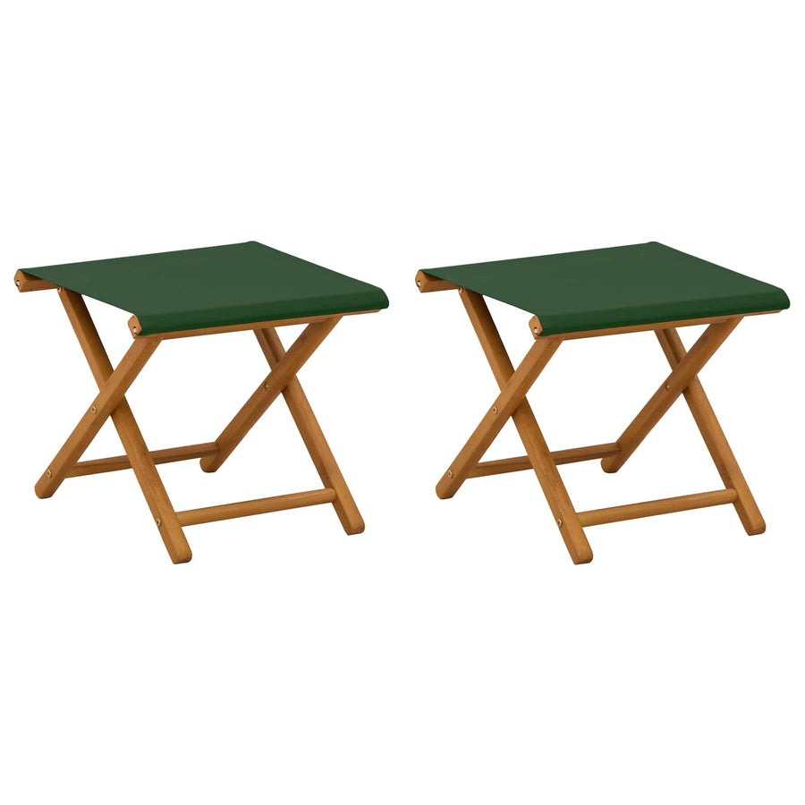 Ligstoel 2 pcs massief eucalyptushout Groen