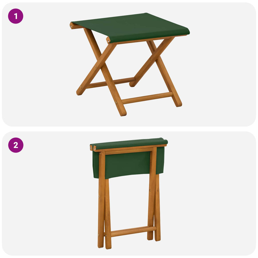 Ligstoel 2 pcs massief eucalyptushout Groen