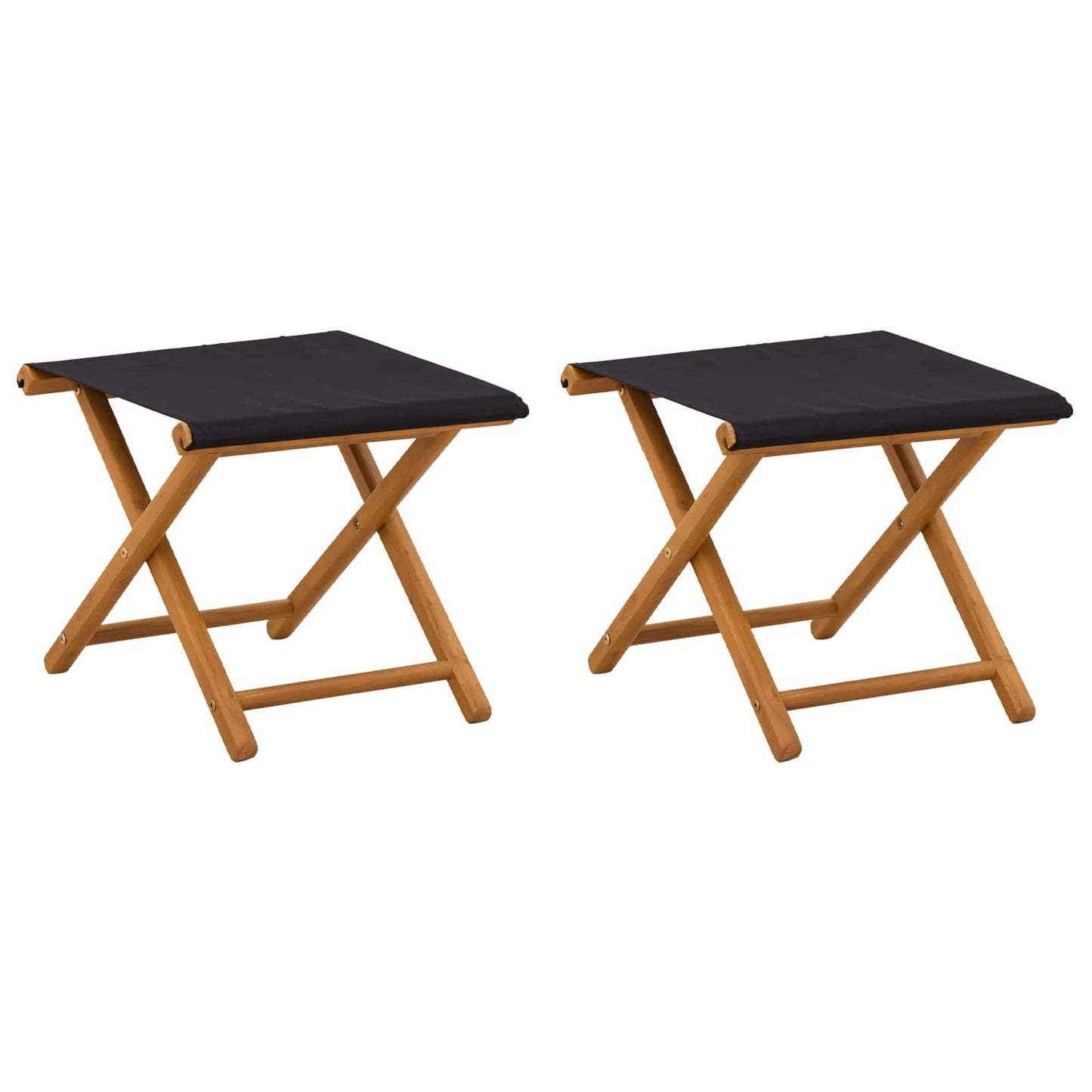 Ligstoel 2 pcs massief eucalyptushout Zwart