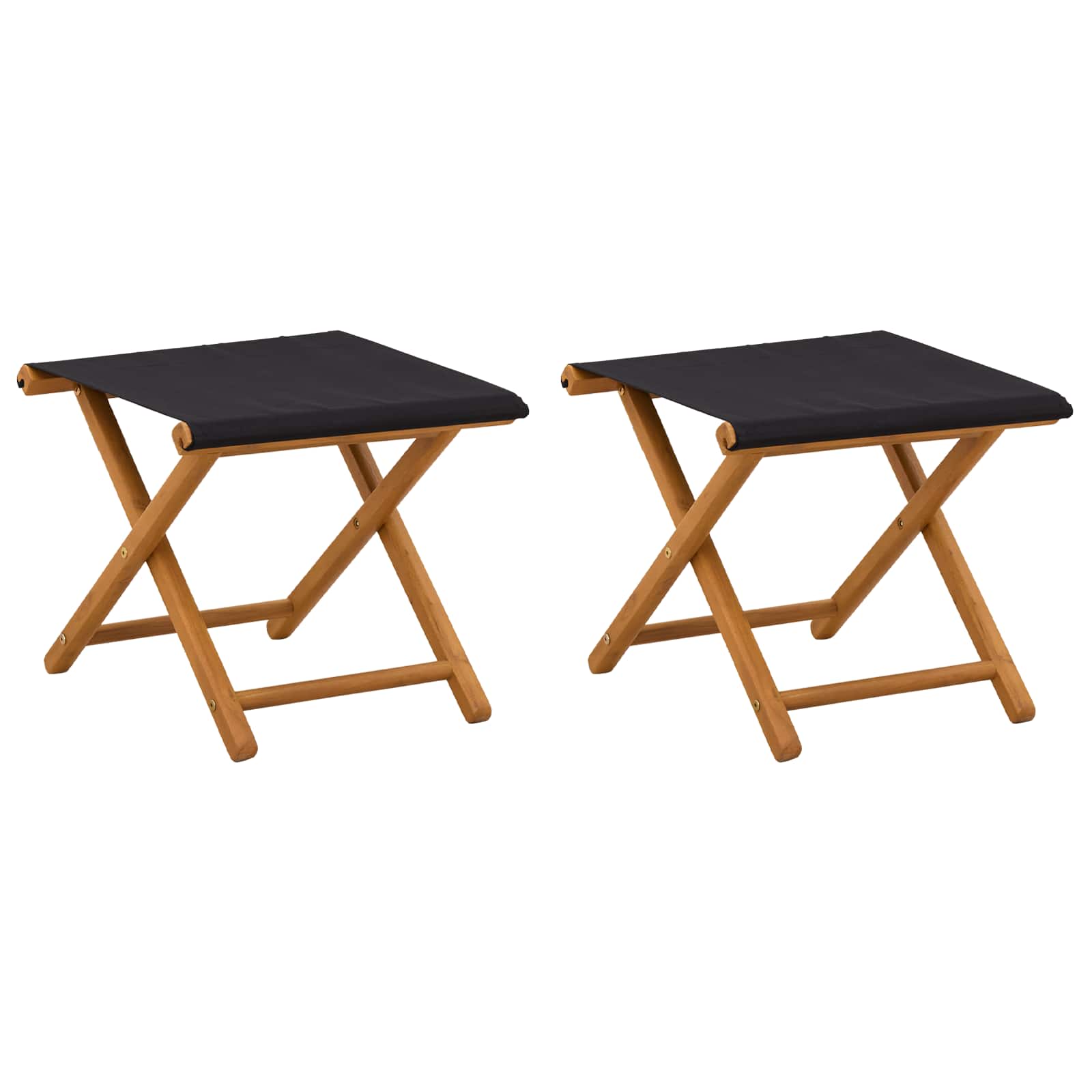 Ligstoel 2 pcs massief eucalyptushout Zwart