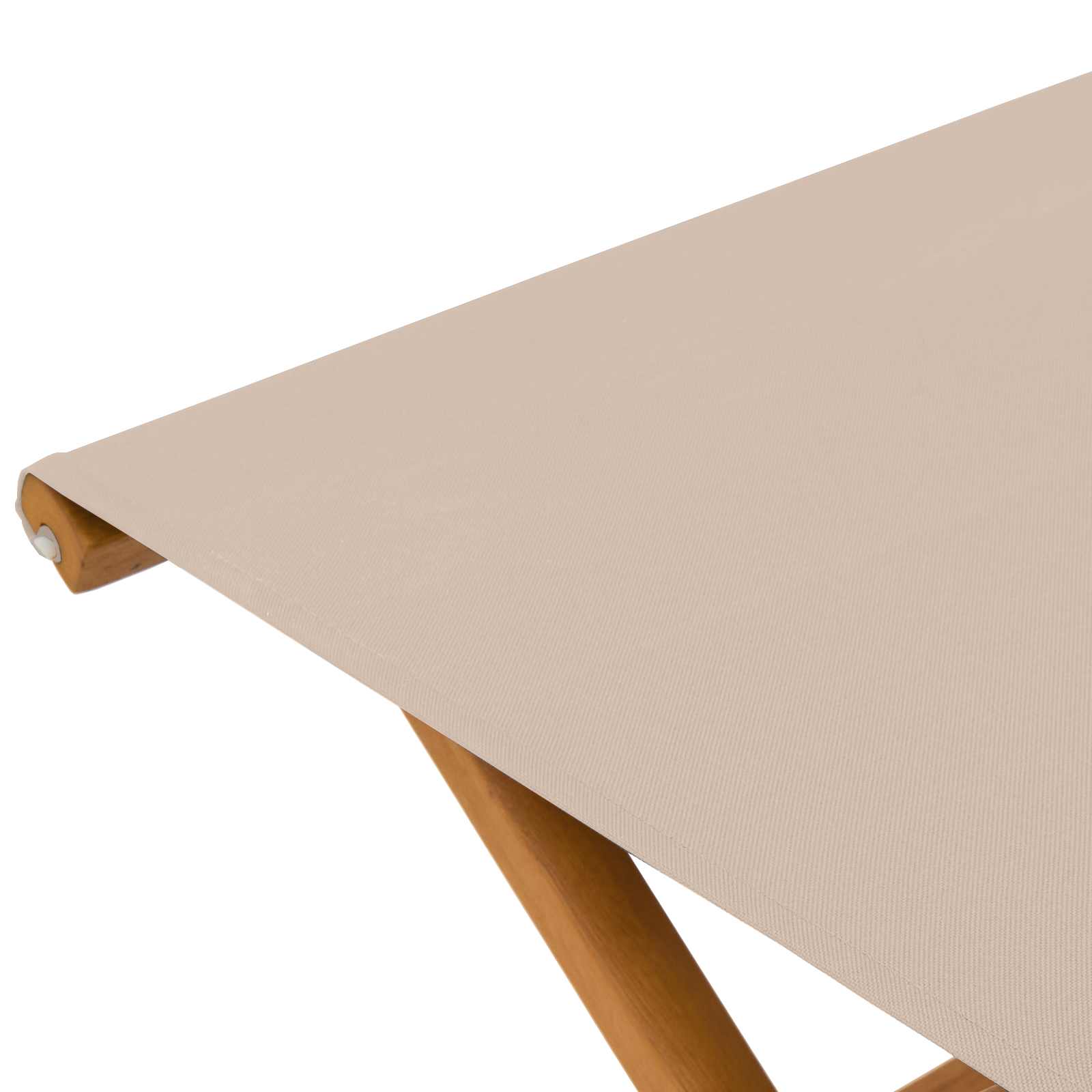 Ligstoel 2 pcs massief eucalyptushout Beige
