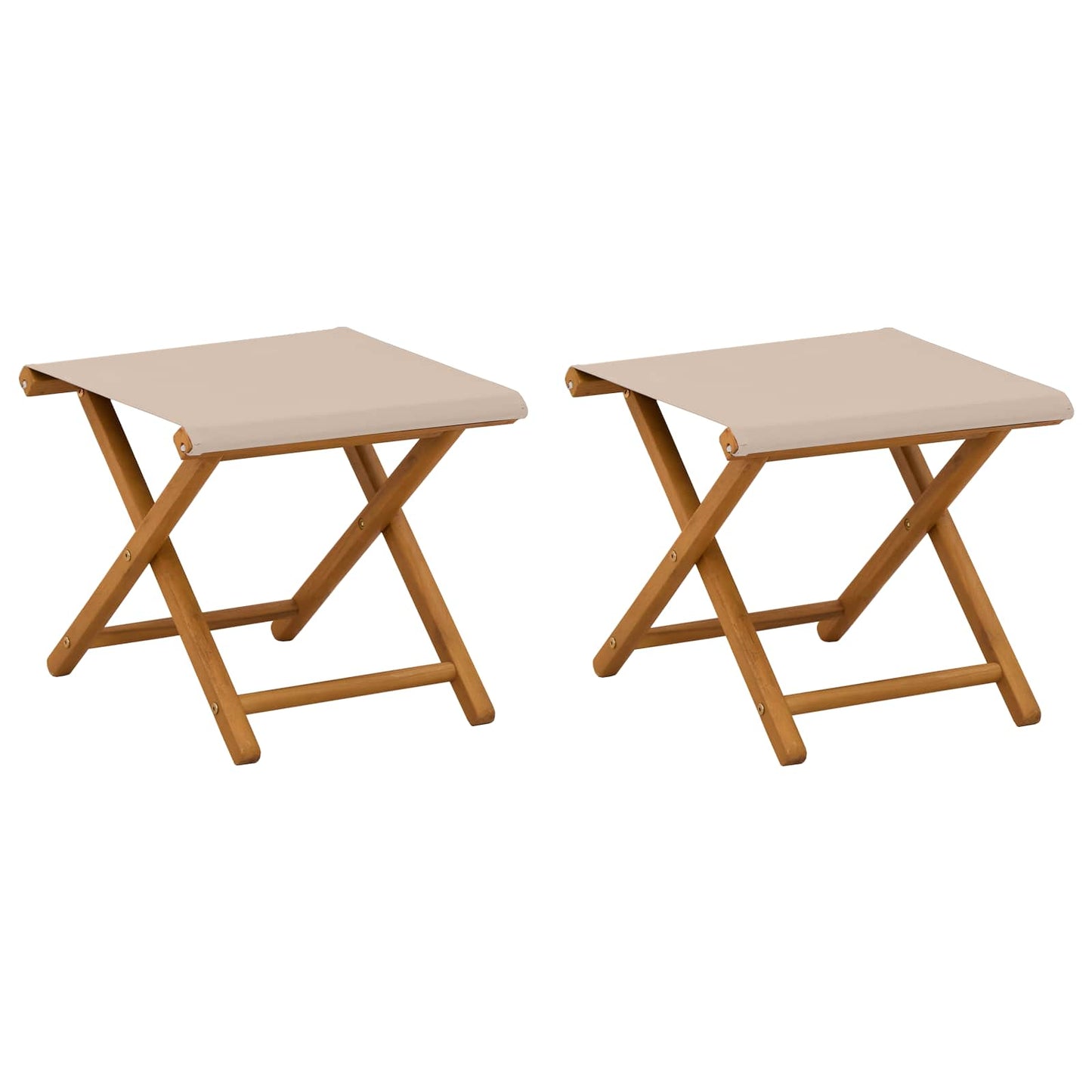 Ligstoel 2 pcs massief eucalyptushout Beige