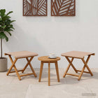Ligstoel massief eucalyptushout taupe 2 stuks