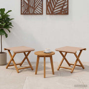 Ligstoel massief eucalyptushout taupe 2 stuks