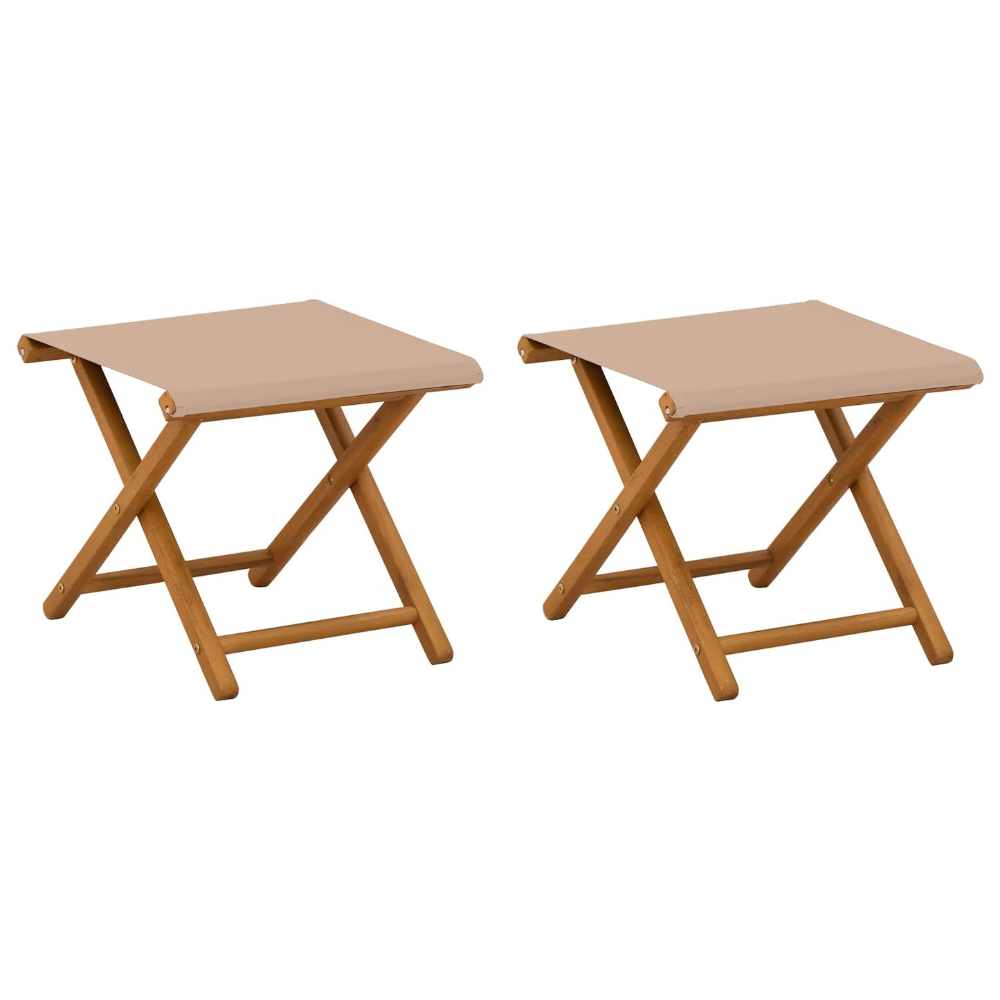 Ligstoel 2 st massief eucalyptushout Taupe