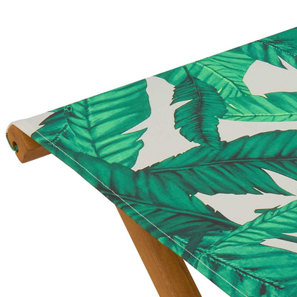 Ligstoel 2 pcs massief eucalyptushout Bladpatroon