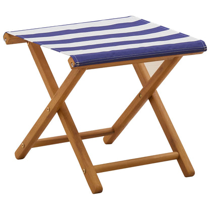Ligstoel 2 pcs massief eucalyptushout Blauw en Wit