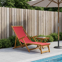 Opvouwbare zonnebed 3 Positie Massief Eucalyptus Hout Rood