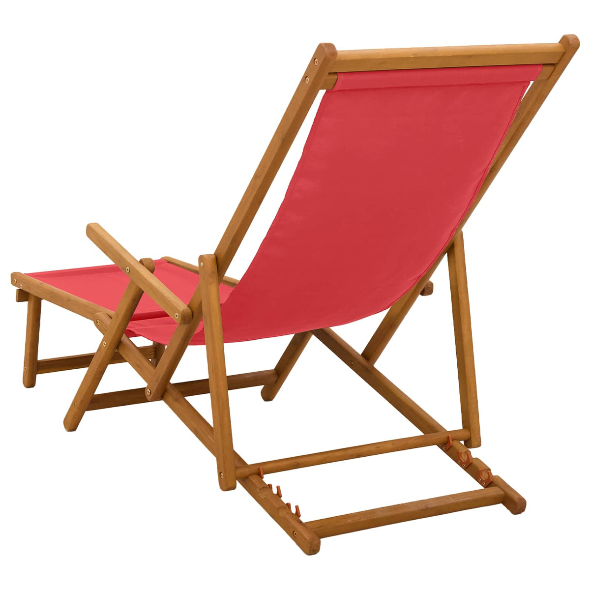 Opvouwbare zonnebed 3 Positie Massief Eucalyptus Hout Rood