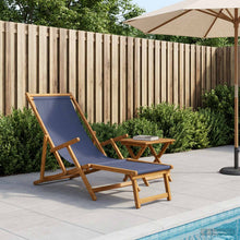 Opvouwbare zonnebed 3 Positie Massief Eucalyptus Hout Blauw