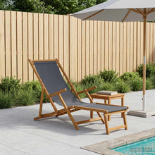Opvouwbare zonnebed 3 Positie Massief Eucalyptus Hout Grijs
