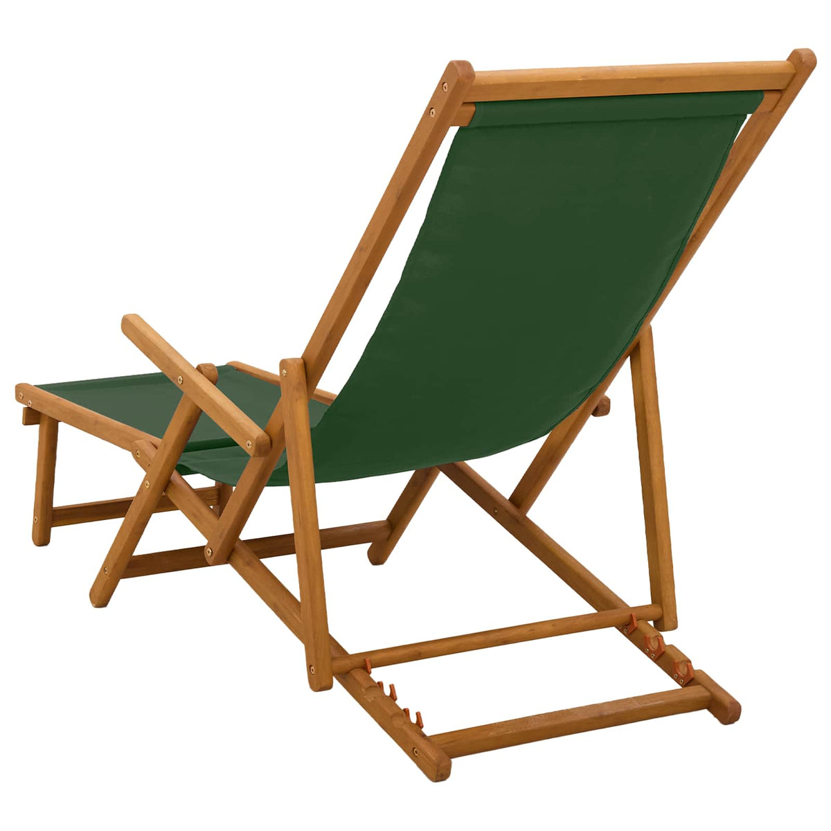 Opvouwbare zonnebed 3 Positie Massief Eucalyptus Hout Groen