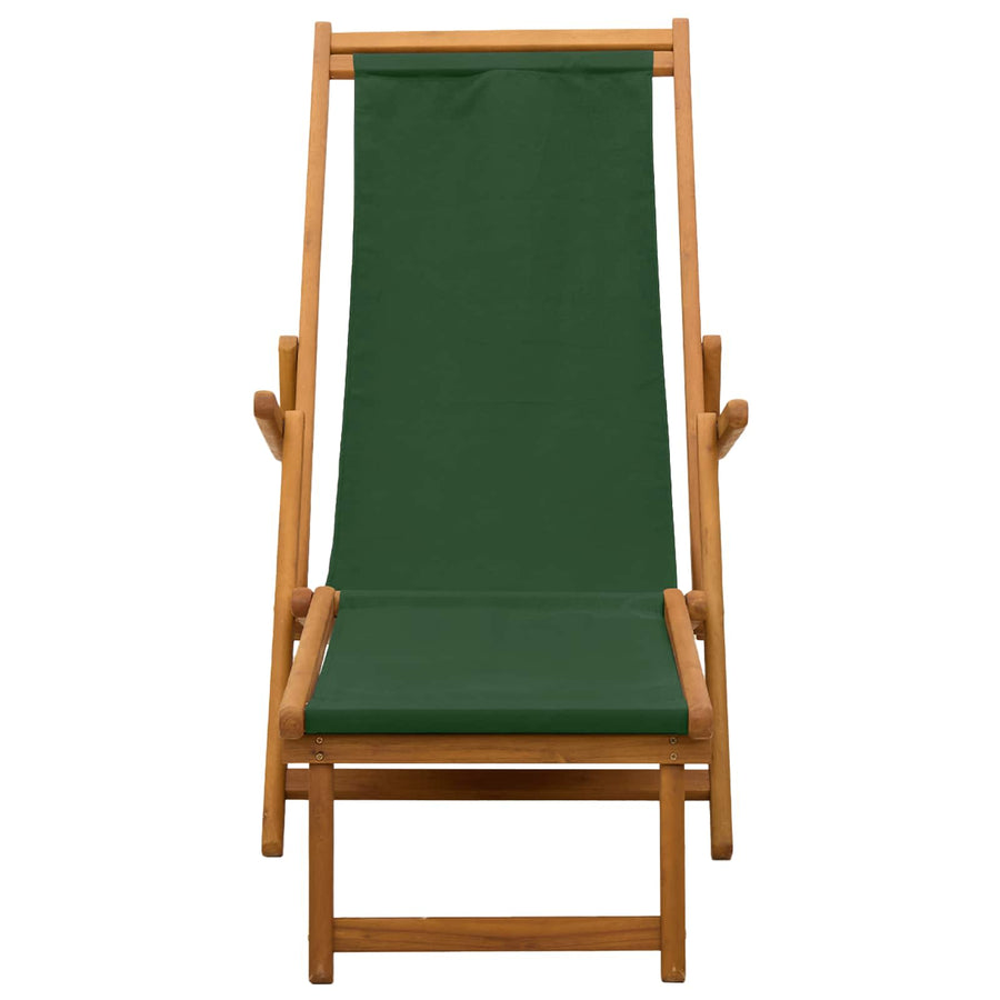 Opvouwbare zonnebed 3 Positie Massief Eucalyptus Hout Groen