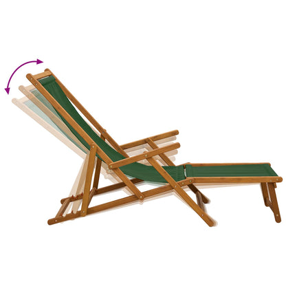 Opvouwbare zonnebed 3 Positie Massief Eucalyptus Hout Groen