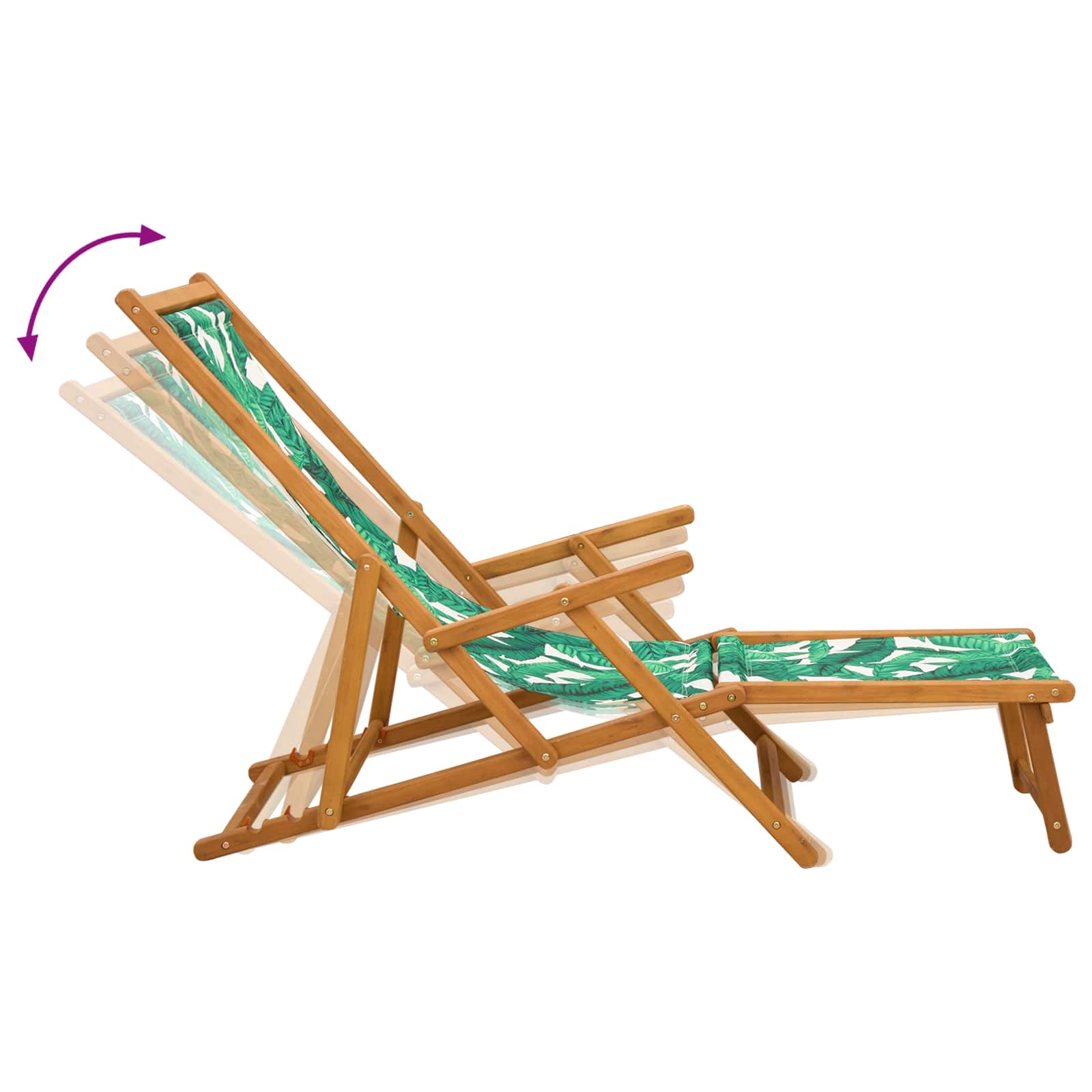 Opvouwbare zonnebed 3 Positie Massief Eucalyptus Hout