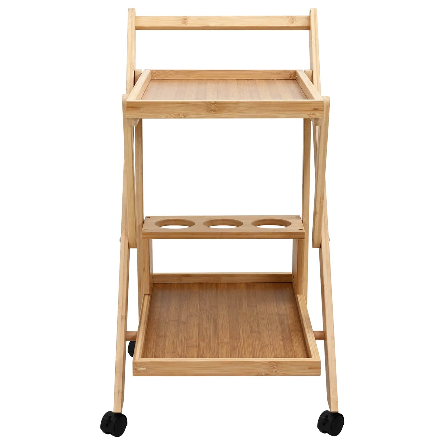 Keukentrolley met Wielen Licht Bruin 65 x 40,5 x 76,5 cm Bamboe