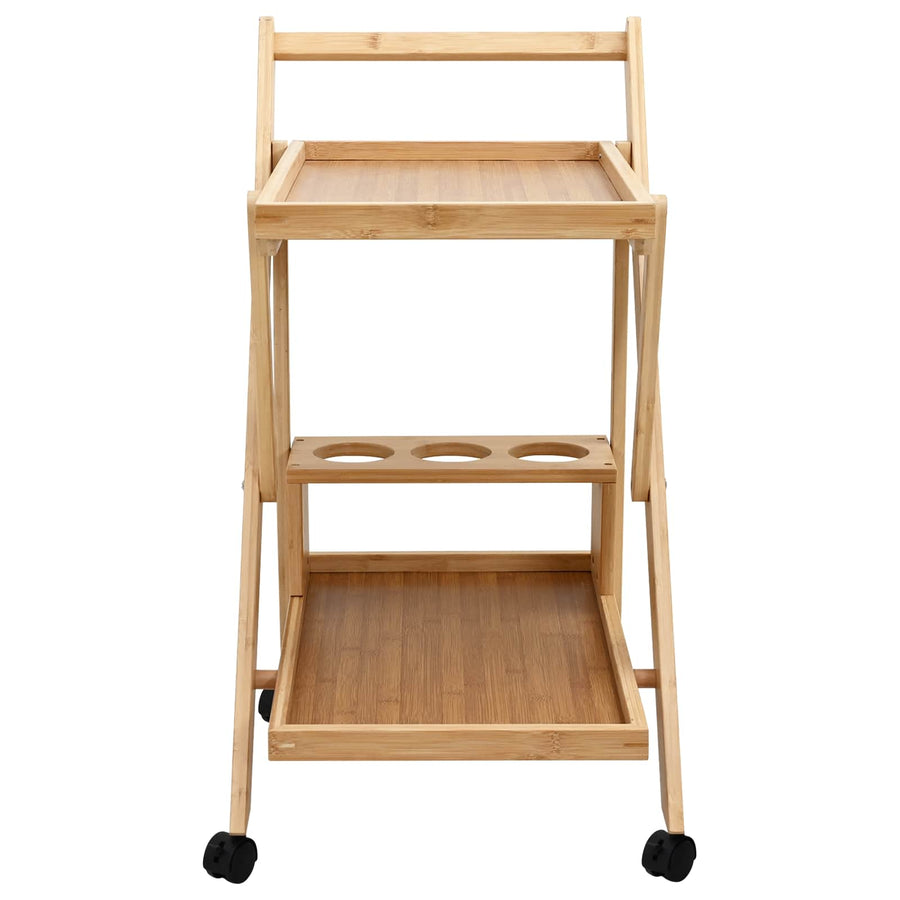 Keukentrolley met Wielen Licht Bruin 65 x 40,5 x 76,5 cm Bamboe