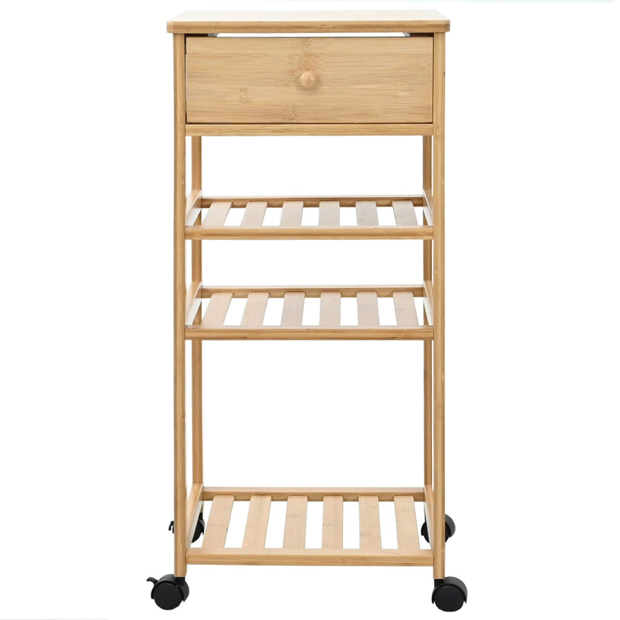 Keukentrolley met Wielen Naturel 37 x 36 x 80 cm Bamboe