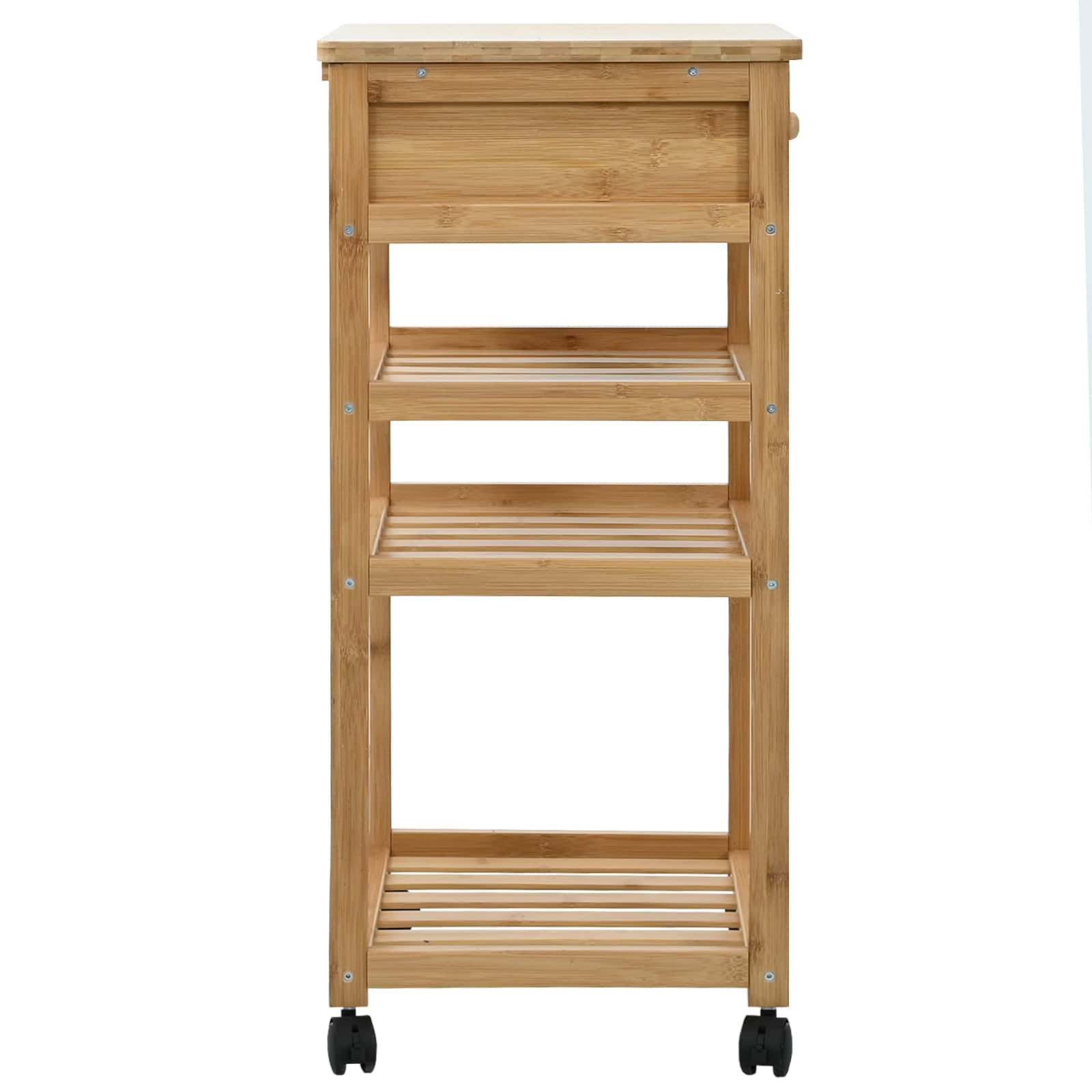 Keukentrolley met Wielen Naturel 37 x 36 x 80 cm Bamboe