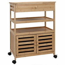 Keukentrolley met Wielen Naturel 59,5 x 36 x 82 cm Bamboe