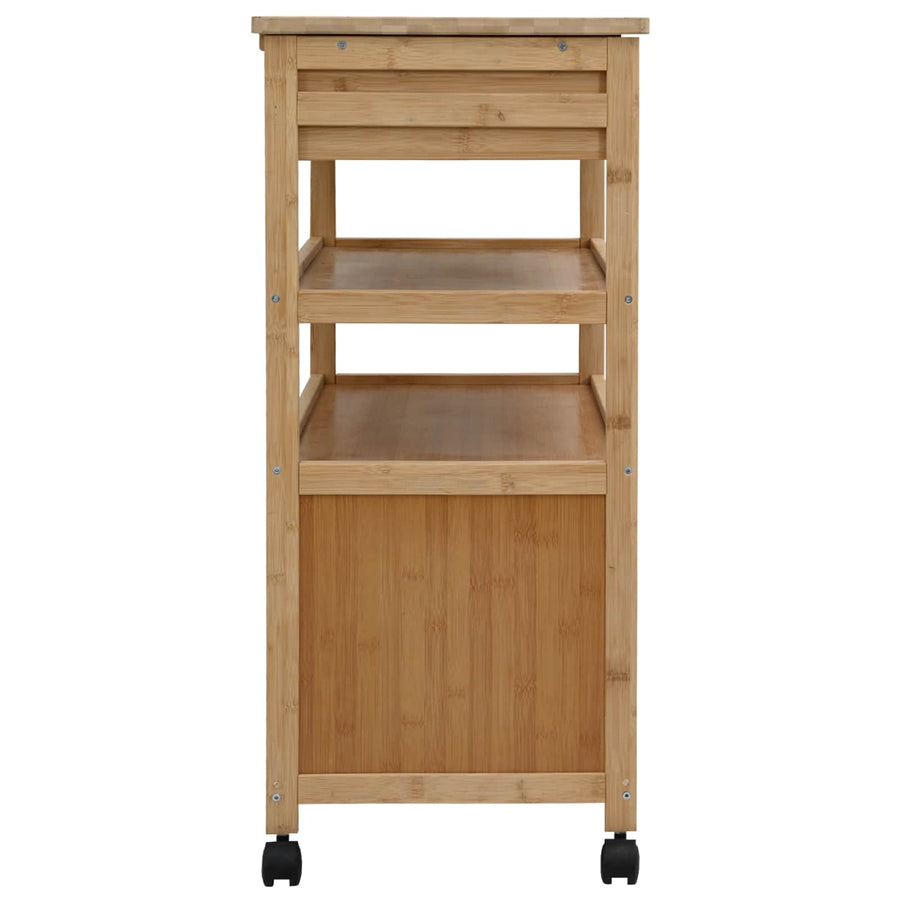 Keukentrolley met Wielen Naturel 59,5 x 36 x 82 cm Bamboe