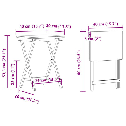 Keuken Tafel Naturel 40 x 30 x 53,5 cm Bamboe