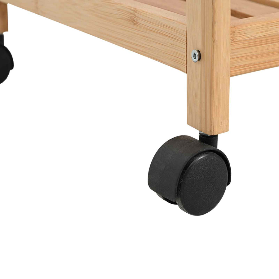 Keukentrolley met Wielen Naturel 46 x 38 x 76 cm Bamboe